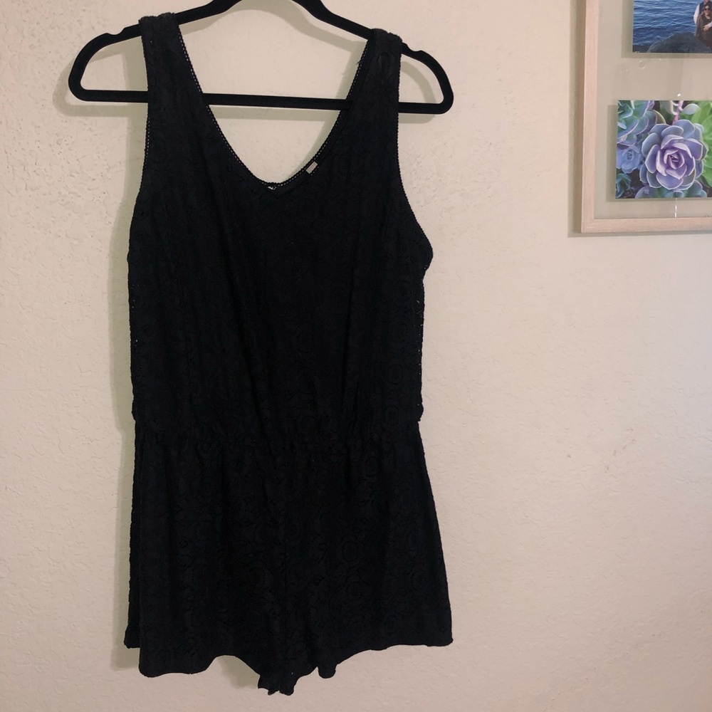 Size Large Black Lace Romper